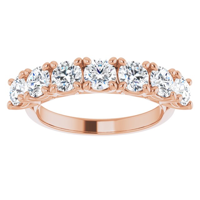 1.75 ct. Round Cut Diamond Wedding Band 7 Stone Ring-VIRABYANI